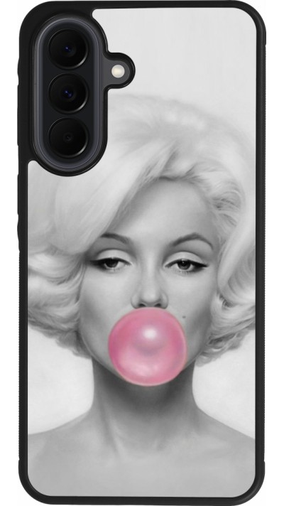Coque Samsung Galaxy A37 - Silicone rigide noir Marilyn Bubble