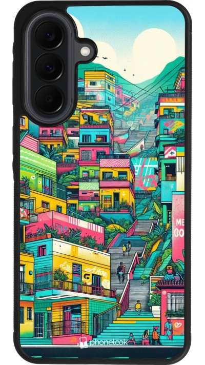 Coque Samsung Galaxy A37 - Silicone rigide noir Medellin Comuna 13 Art