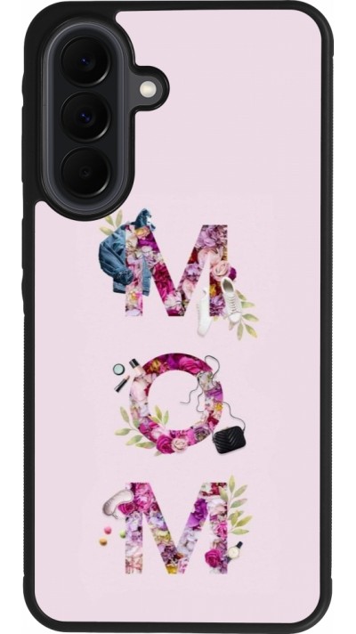 Coque Samsung Galaxy A37 - Silicone rigide noir Mom 2024 girly mom