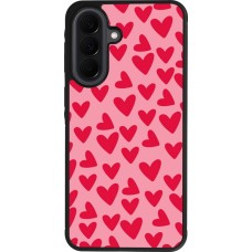 Samsung Galaxy A37 Case Hülle - Silikon schwarz Mom 2024 kleine Herzen