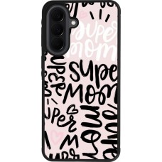 Coque Samsung Galaxy A37 - Silicone rigide noir Mom 2024 Super mom