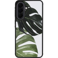 Coque Samsung Galaxy A37 - Silicone rigide noir Monstera Plant