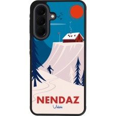 Coque Samsung Galaxy A37 - Silicone rigide noir Nendaz Cabane Ski
