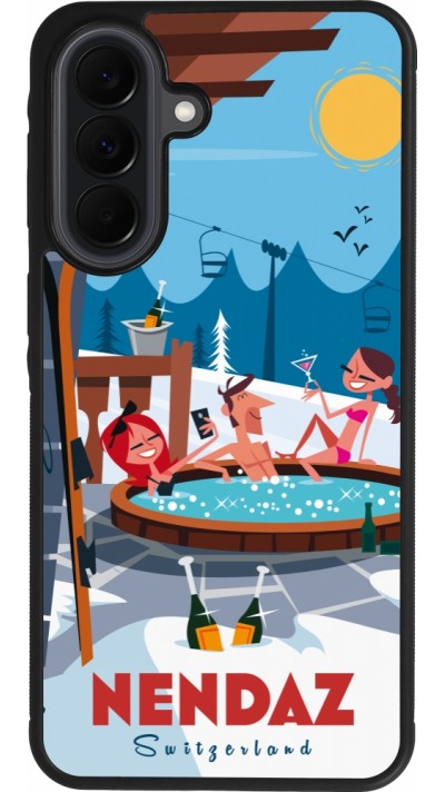 Coque Samsung Galaxy A37 - Silicone rigide noir Nendaz Mountain Jacuzzi