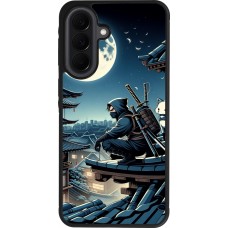 Coque Samsung Galaxy A37 - Silicone rigide noir Ninja sous la lune