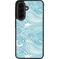 Coque Samsung Galaxy A37 - Silicone rigide noir Ocean Waves