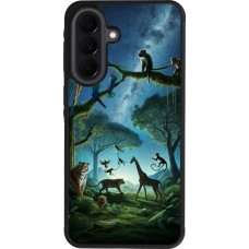 Coque Samsung Galaxy A37 - Silicone rigide noir Paradis des animaux exotiques