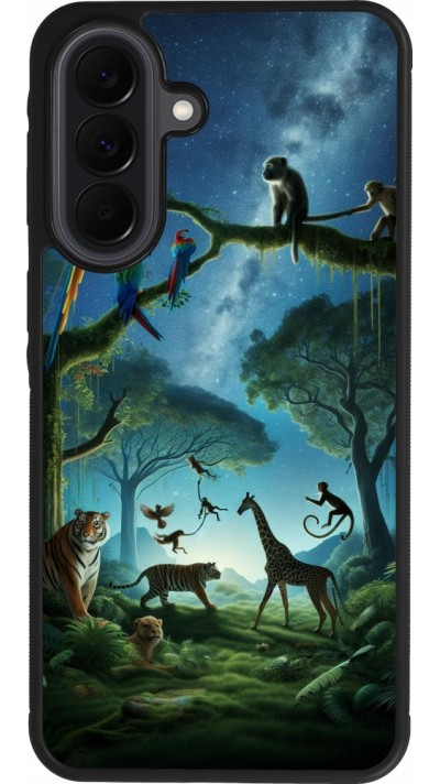 Coque Samsung Galaxy A37 - Silicone rigide noir Paradis des animaux exotiques