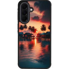 Coque Samsung Galaxy A37 - Silicone rigide noir Paradis Maldives