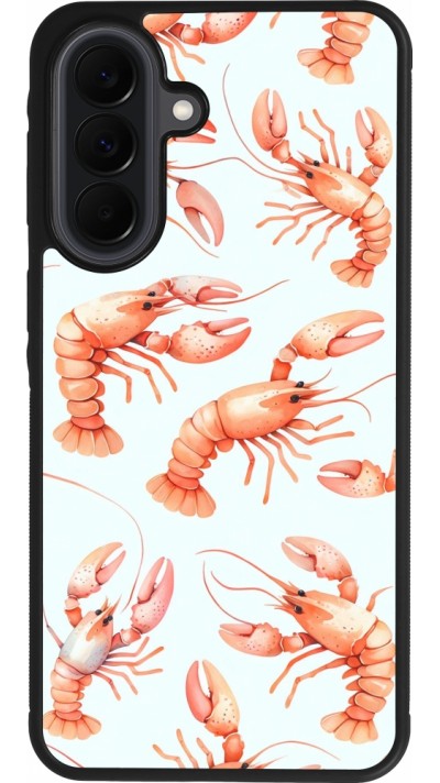 Coque Samsung Galaxy A37 - Silicone rigide noir Pattern de homards pastels