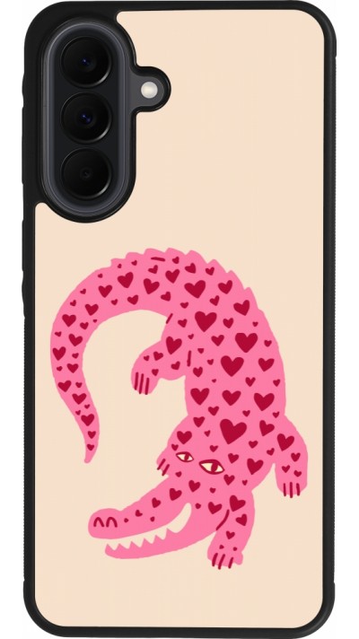Coque Samsung Galaxy A37 - Silicone rigide noir Pink crocodile 2026
