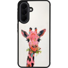 Coque Samsung Galaxy A37 - Silicone rigide noir Pink Girafe Paint