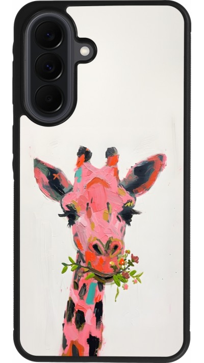 Coque Samsung Galaxy A37 - Silicone rigide noir Pink Girafe Paint