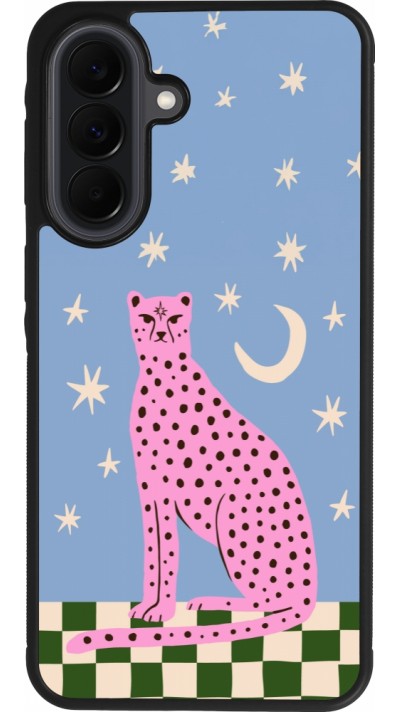 Coque Samsung Galaxy A37 - Silicone rigide noir Pink leopard with stars 2026