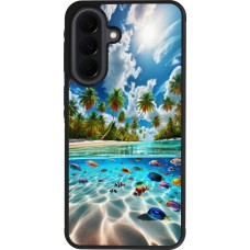 Coque Samsung Galaxy A37 - Silicone rigide noir Plage Paradis