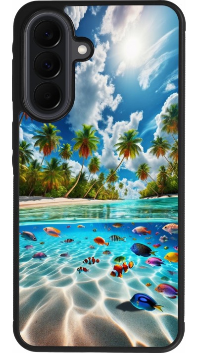 Coque Samsung Galaxy A37 - Silicone rigide noir Plage Paradis