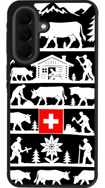 Coque Samsung Galaxy A37 - Silicone rigide noir Poya Suisse 1 noir