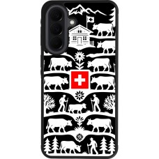 Coque Samsung Galaxy A37 - Silicone rigide noir Poya Suisse 3 noir