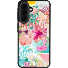 Coque Samsung Galaxy A37 - Silicone rigide noir Preppy Collage Aloha