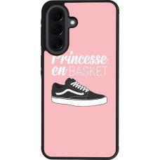 Coque Samsung Galaxy A37 - Silicone rigide noir princesse en basket