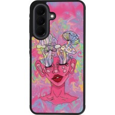 Coque Samsung Galaxy A37 - Silicone rigide noir Psychedelic pink mushroom