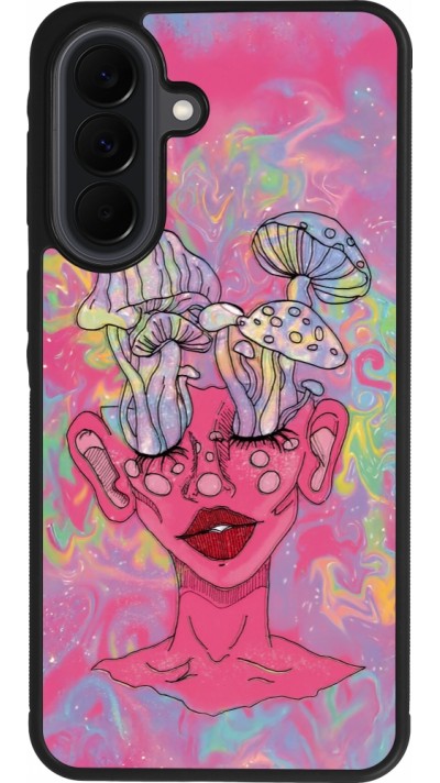 Coque Samsung Galaxy A37 - Silicone rigide noir Psychedelic pink mushroom