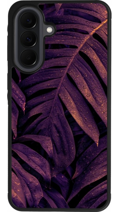 Coque Samsung Galaxy A37 - Silicone rigide noir Purple Light Leaves