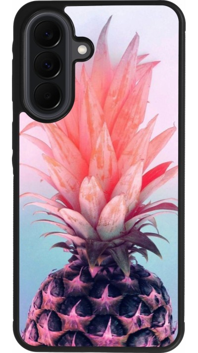 Coque Samsung Galaxy A37 - Silicone rigide noir Purple Pink Pineapple