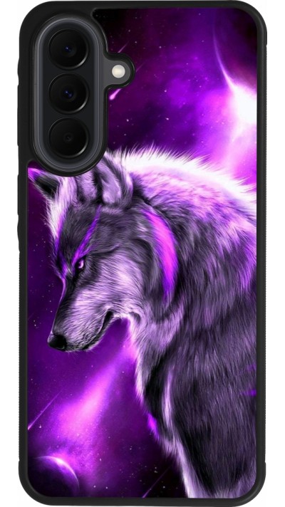 Coque Samsung Galaxy A37 - Silicone rigide noir Purple Sky Wolf