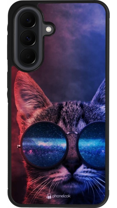 Coque Samsung Galaxy A37 - Silicone rigide noir Red Blue Cat Glasses