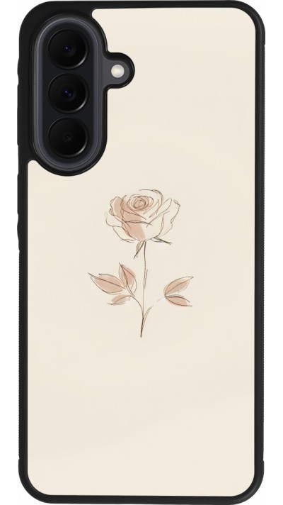 Coque Samsung Galaxy A37 - Silicone rigide noir Sable Rose Minimaliste