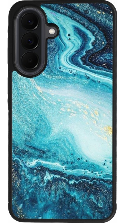 Coque Samsung Galaxy A37 - Silicone rigide noir Sea Foam Blue