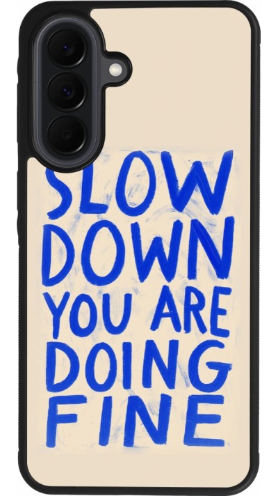 Coque Samsung Galaxy A37 - Silicone rigide noir Slow down 2026