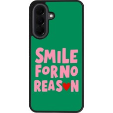 Coque Samsung Galaxy A37 - Silicone rigide noir Smile for no reason 2026