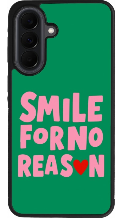 Coque Samsung Galaxy A37 - Silicone rigide noir Smile for no reason 2026