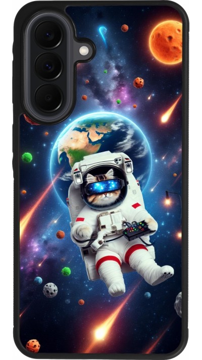 Coque Samsung Galaxy A37 - Silicone rigide noir VR SpaceCat Odyssey