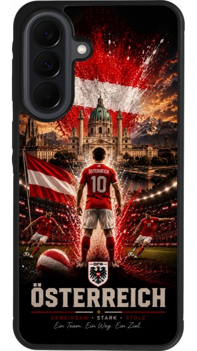 Coque Samsung Galaxy A37 - Silicone rigide noir Football Autriche splash 2026