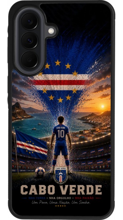 Coque Samsung Galaxy A37 - Silicone rigide noir Football Cap-Vert splash 2026