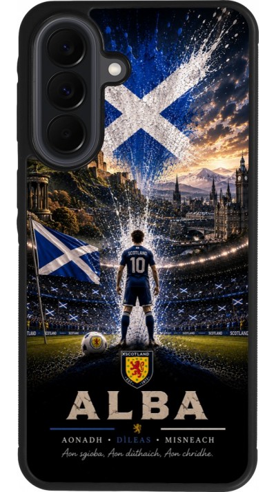 Coque Samsung Galaxy A37 - Silicone rigide noir Football Écosse splash 2026