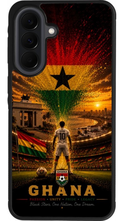 Coque Samsung Galaxy A37 - Silicone rigide noir Football Ghana splash 2026