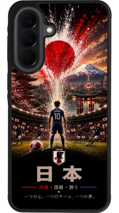 Coque Samsung Galaxy A37 - Silicone rigide noir Football Japon splash 2026