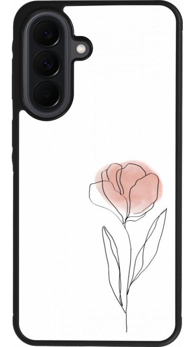 Coque Samsung Galaxy A37 - Silicone rigide noir Spring 23 minimalist flower
