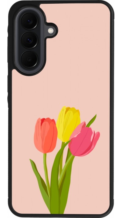 Coque Samsung Galaxy A37 - Silicone rigide noir Spring 23 tulip trio