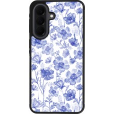 Coque Samsung Galaxy A37 - Silicone rigide noir Spring 23 watercolor blue flowers