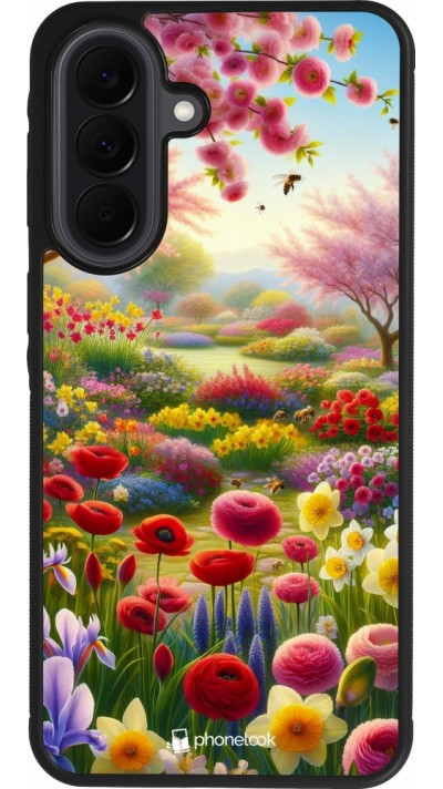 Coque Samsung Galaxy A37 - Silicone rigide noir Spring 25 Bouquet printemps
