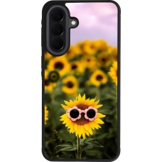 Coque Samsung Galaxy A37 - Silicone rigide noir Sunflower with glasses Spring 2026