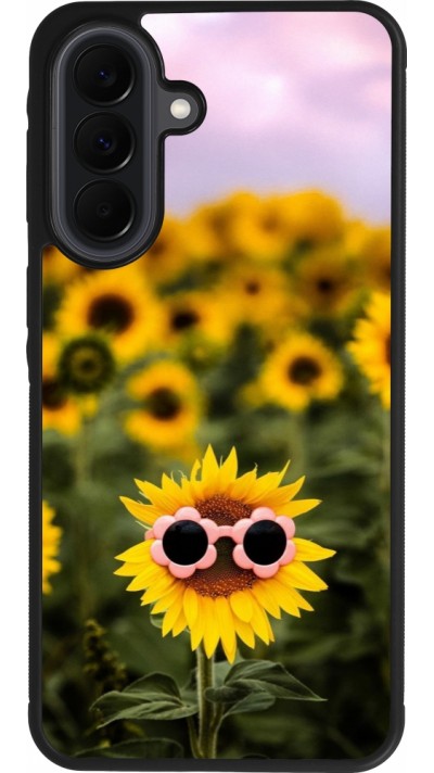 Coque Samsung Galaxy A37 - Silicone rigide noir Sunflower with glasses Spring 2026
