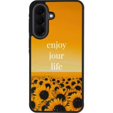Coque Samsung Galaxy A37 - Silicone rigide noir Summer 2025 Enjoy your life