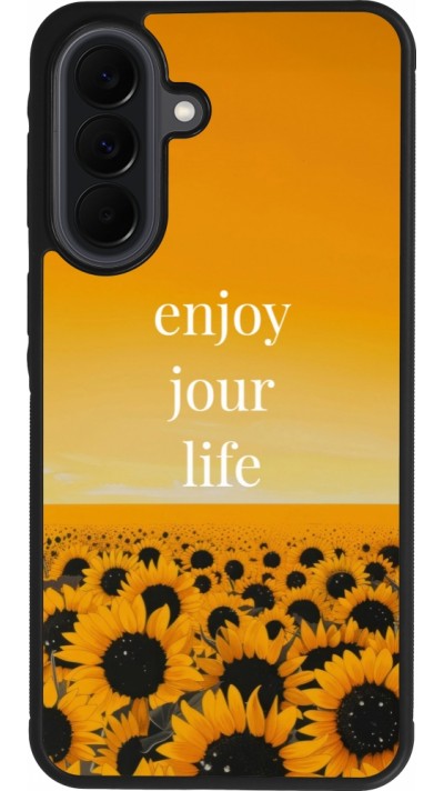 Coque Samsung Galaxy A37 - Silicone rigide noir Summer 2025 Enjoy your life