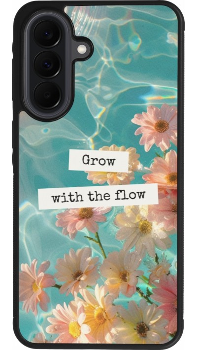 Coque Samsung Galaxy A37 - Silicone rigide noir Summer 2025 Grow with the flow